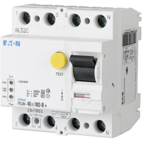 Eaton 167897 FRCDM-40/4/03-G/B Interrupteur différentiel sensible à tous les courants 4 pôles 40 A 0 (1/2)