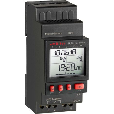 Müller SC 18.14 easy 230V 50-60Hz Programmateur horaire pour rail numérique 230 V/AC 4000 W S731001 (1/2)