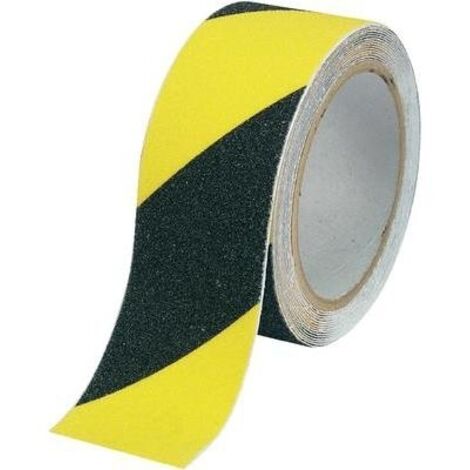 Toolcraft – Bande antidérapante 1564113 – 5 m x 50 mm – PVC pour surfaces glissantes – Résistante aux températures de +10 à +40 °C - ANST505M-YB (1/2)