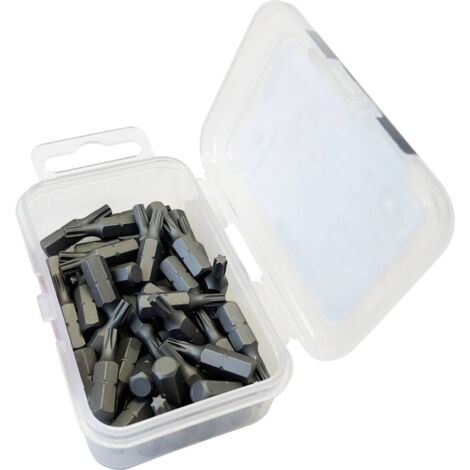 Toolcraft – Lot de 50 embouts hexagonaux T15 – Acier S2 – Longueur 25 mm – Pour visseuse 1/4' (6.3 mm) – Usage intensif en bricolage - X894531