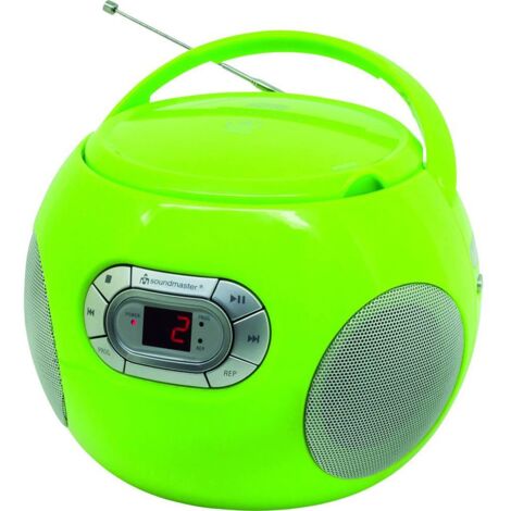 soundmaster SCD2120GR Radio-lecteur CD FM AUX, CD vert X465081 (1/2)