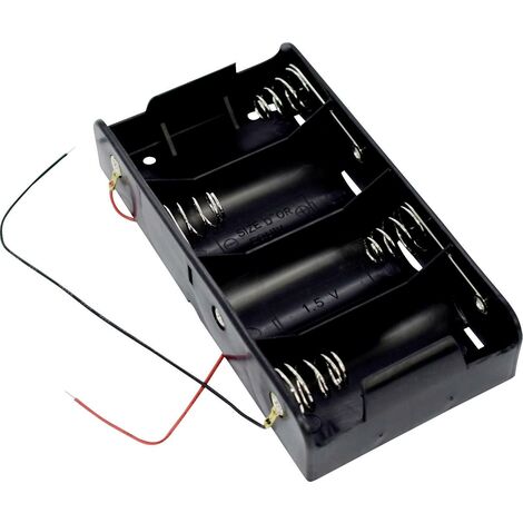 Support de pile 4x LR20 (D) Takachi SN 1-4 raccordement par fils (L x l x H) 137.4 x 71.6 x 28.5 mm 1 pc(s) C652341