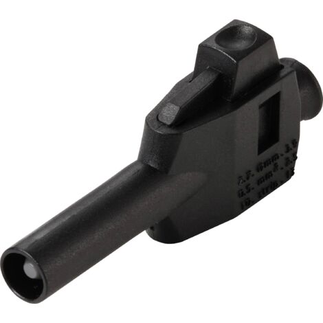 VOLTCRAFT MP-4 Fiche mâle de laboratoire avec bornier mâle, droit Ø de la broche: 4 mm noir 1 pc(s) Bulk W207263 (1/5)