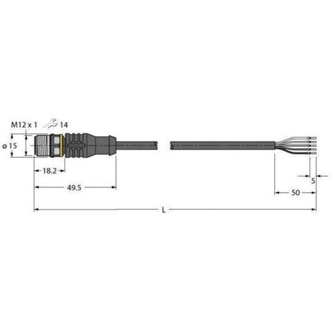 Turck 6629933 Câble de raccordement 2 m Nombre de pôles: 5 1 pc(s) C502192 (1/3)