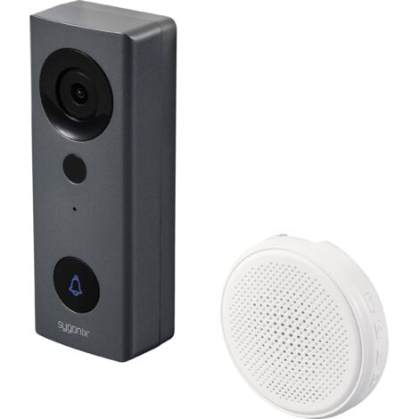 Sygonix Interphone vidéo IP Wi-Fi, radio gris, blanc Y873213 (1/5)