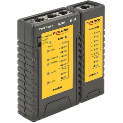 DELOCK 86407 NOIR, JAUNE TESTEUR DE CÂBLE RÉSEAU (1/5)