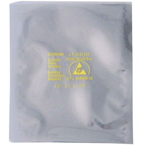Sachet antistatique (ESD) BJZ C-BG-0305-C (L x l) 76 mm x 127 mm blindé Lettre d'identification ESD: S 1 pc(s) Q60224 (1/5)