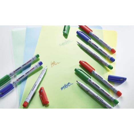 Schwan-Stabilo 851/6 - Feutres Stabilo OHP Non-permanents Universels SF, 6 Pièces Dans Un étui En Plastique