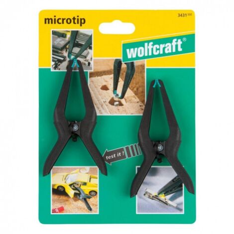 2 microtip 60 - pinces à ressort de précision Wolfcraft 3431000 (1/5)