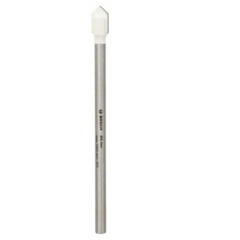 Bosch – Foret pour carrelage 6 mm – Longueur 80 mm – Tige cylindrique compatible mandrins 3 mors – Carbure endurant – Pointe de centrage – 2608587161