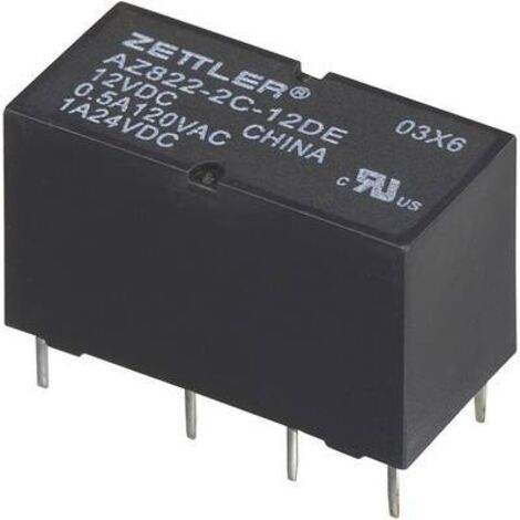 Zettler Electronics AZ822-2C-6DSE Relais pour circuits imprimés 6 V/DC 2 A 2 inverseurs (RT) 1 pc(s) S74150 (1/2)