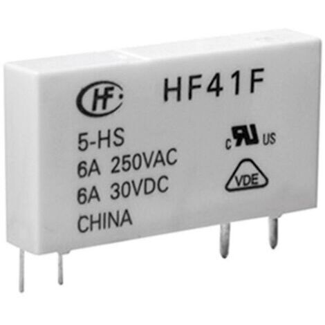 Hongfa HF41F/024-ZST Relais pour circuits imprimés 24 V/DC 6 A 1 inverseur (RT) 1 pc(s) S74321 (1/4)