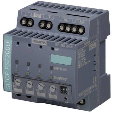Alimentation pour rail DIN Siemens, série SITOP PSE200U, 24V c.c. 3A, 24V c.c., 9W ( Prix pour 1 ) (1/2)