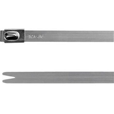 HellermannTyton 111-93149 MBT14S-316-SS-NA-C1 Serre-câble 362 mm 4.60 mm argent avec fermeture à billes 1 pc(s) S17861 (1/2)