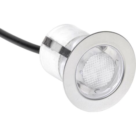 Brilliant – Lot de 10 spots encastrables LED intégrés – 30 LED blanc froid – IP44 pour intérieur et extérieur – Acier inoxydable – 1.5W