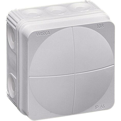 Boîte de dérivation Wiska 10060522 (L x l x H) 76 x 76 x 51 mm gris clair (RAL 7035) IP66 X99453 (1/2)