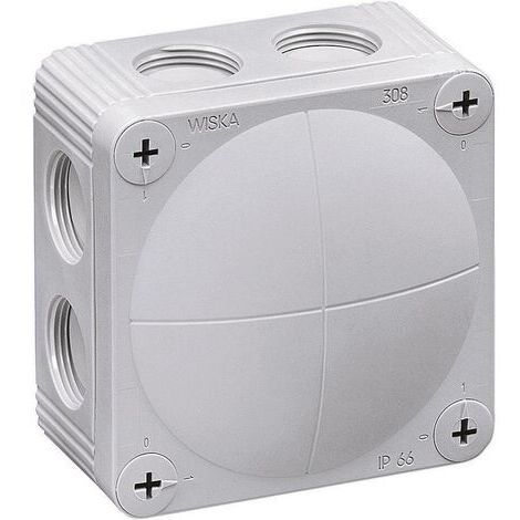 Boîte de dérivation Wiska 10060400 (L x l x H) 85 x 85 x 51 mm gris clair (RAL 7035) IP66 X99450 (1/5)