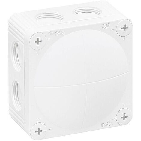 Boîte de dérivation Wiska 10060610 (L x l x H) 85 x 85 x 51 mm blanc IP66 X99429 (1/4)
