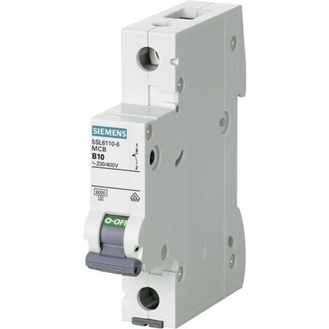 Siemens 5SL61107 Disjoncteur 1 pôle 10 A 230 V, 400 V X95495 (1/4)
