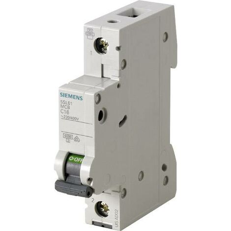 Siemens – Disjoncteur unipolaire 5SL61326 32 A B 6 kA – Tension 230/400 V – Protection circuits électriques – Compatible installations électriques - X95451 (1/3)