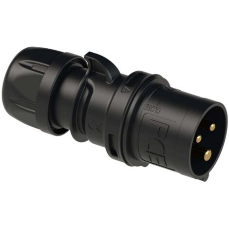 Mâle CEE-CARA 16 A 3 pôles PCE 013-6x 230 V noir 1 pc(s) X91712 (1/2)