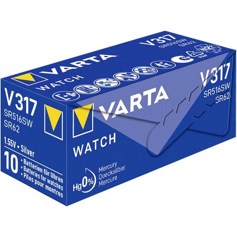 Pile bouton 317 oxyde d'argent Varta 10.5 mAh 1.55 V 1 pc(s) X37450