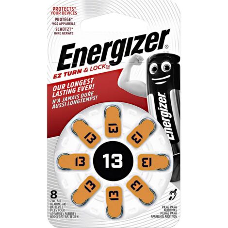 Pile bouton ZA 13 zinc-air Energizer 280 mAh 1.4 V 8 pc(s) X39903
