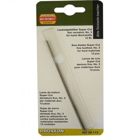Lames de scie Proxxon Micromot 28113 à chantourner Super-Cut à denture fine X34031