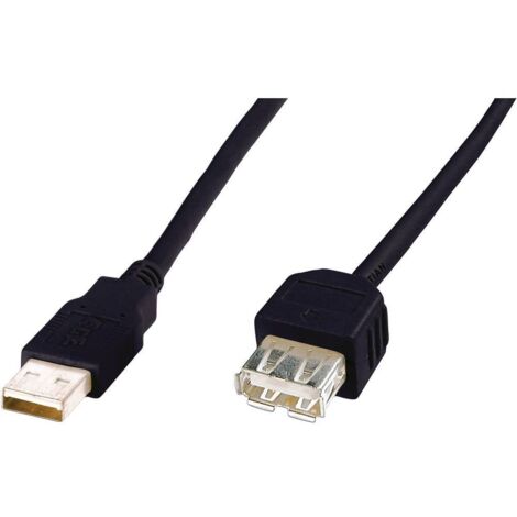 Digitus Câble USB USB 2.0 USB-A mâle, USB-A femelle 5.00 m noir AK-300202-050-S X46767 (1/4)