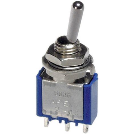 Interrupteur à levier 2 x On/On APEM 5546A 250 V/AC 3 A à accrochage 1 pc(s) D77246 (1/3)