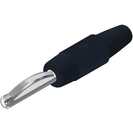 Fiche banane mâle Ø de la broche: 4 mm SKS Hirschmann VON 20 930046100 noir 1 pc(s) D27847 (1/4)