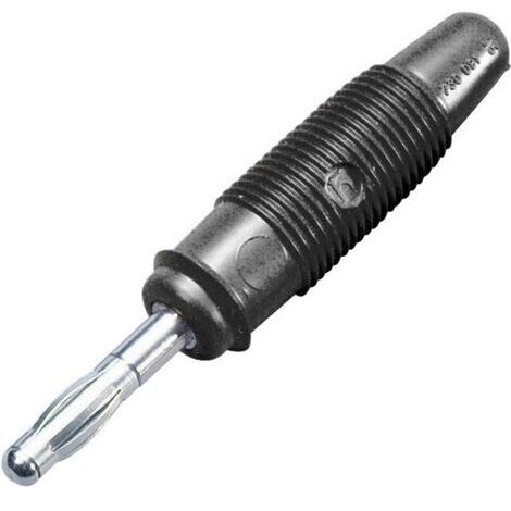 Fiche banane mâle Ø de la broche: 4 mm SKS Hirschmann LAS 30 972518100 noir 1 pc(s) D27049 (1/4)
