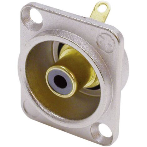 Cinch/RCA embase femelle, contacts droits Neutrik NF2D0 Nombre de pôles: 2 argent, noir 1 pc(s) (1/3)