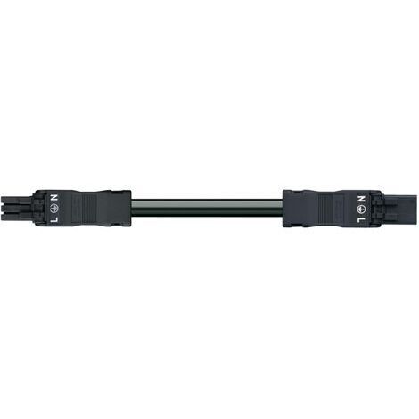 WAGO Câble de raccordement secteur Alimentation femelle - Alimentation mâle Nombre total de pôles: 3 noir 1 pc(s) (1/5)