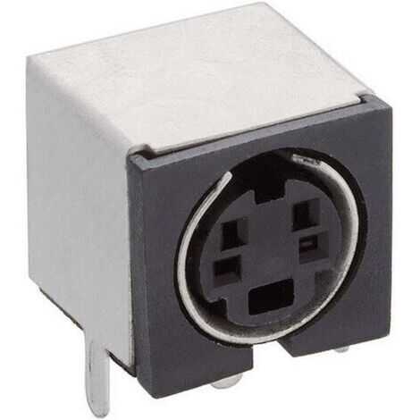 Mini DIN embase femelle horizontale Lumberg TM 0508 A/4 Nombre de pôles: 4 noir 1 pc(s) D22220 (1/4)