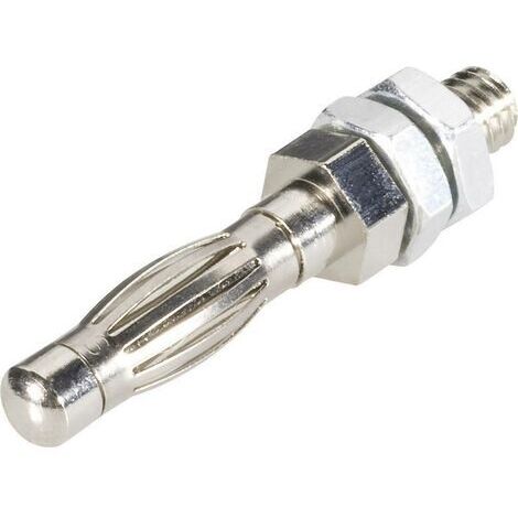 Schnepp EBFKST Fiche banane embase mâle verticale Ø de la broche: 4 mm argent 1 pc(s) D21509 (1/3)