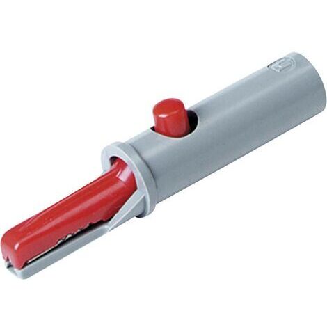 Pince crocodile 6 A rouge Hirschmann Test & Measurement 930126101 Plage de serrage max.: 6 mm Longue (1/5)