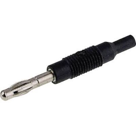 Adaptateur noir banane mâle Ø 4 mm vers banane femelle Ø 2 mm MZS 4 SKS Hirschmann 973 599-100 D28736 (1/2)
