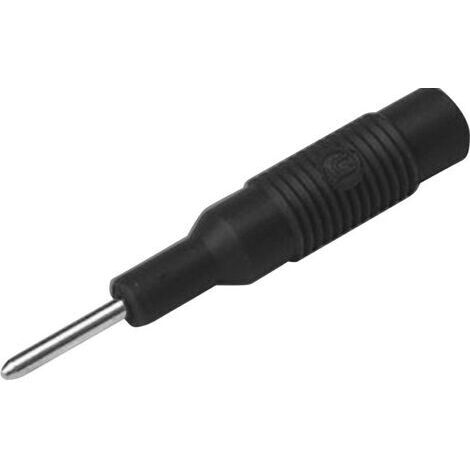 Adaptateur noir banane mâle Ø 2 mm vers banane femelle Ø 4 mm MZS 2 SKS Hirschmann 973 600-100 D28995 (1/4)