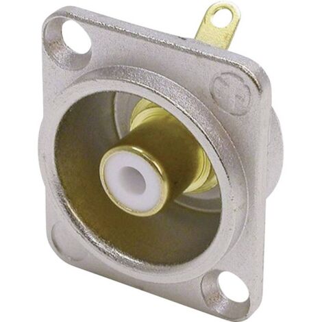 Cinch/RCA embase femelle, contacts droits Neutrik NF2D9 Nombre de pôles: 2 argent, blanc 1 pc(s) (1/3)