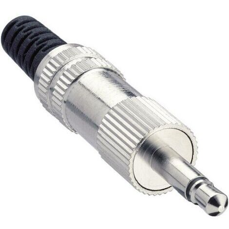 Jack 3.5 mm mâle, droit Lumberg KLS 22 Nombre de pôles: 2 mono argent 1 pc(s) D26667 (1/3)