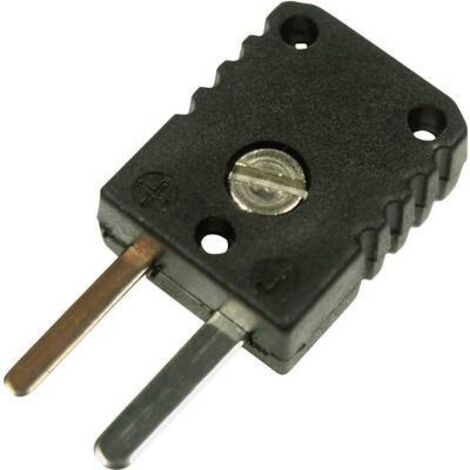 Fiche mâle Miniature Type J Fe Cuni noir B+B Thermo-Technik 2200006 D17936 (1/2)