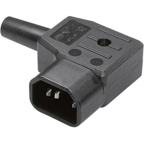 As - Schwabe Connecteur IEC Fiche, Droite Nombre Total De Poles 3 10 A Noir 62085 1 Pc Cable Prise Elec 14244059