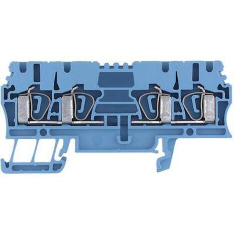 Bloc de jonction de passage Weidmüller ZDU 2.5/4AN BL 1608580000-1 bleu 1 pc(s) D19431 (1/2)