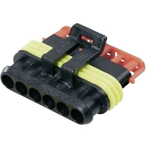 Boîtier femelle pour câble série AMP-Superseal 1.5mm TE Connectivity 282090-1 Nbr total de pôles 6 Pas: 6 mm 1 pc(s) D14078 (1/4)