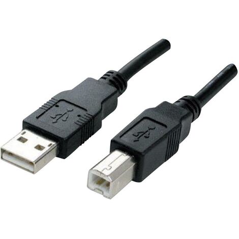 Manhattan Câble USB USB 2.0 USB-A mâle, USB-B mâle 1.80 m noir contacts dorés, certifié UL 333368-CG D38895 (1/5)