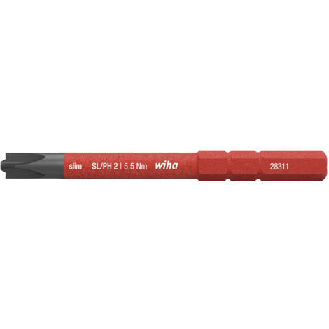 Wiha Embout slim electric PlusMinus/Phillips SL/PH2 x 75 mm (34588)