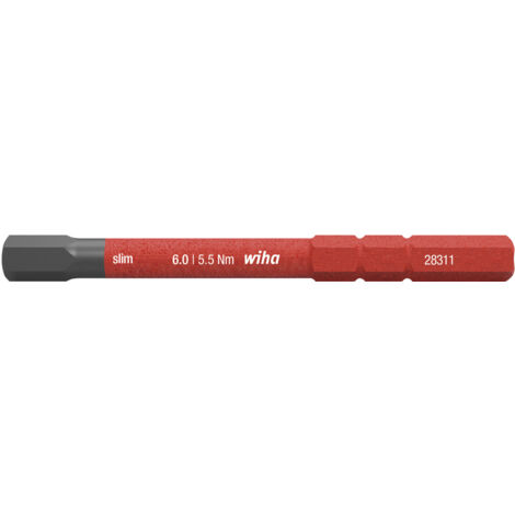 Wiha Embout slim electric Six pans 6.0 mm x 75 mm (37227)