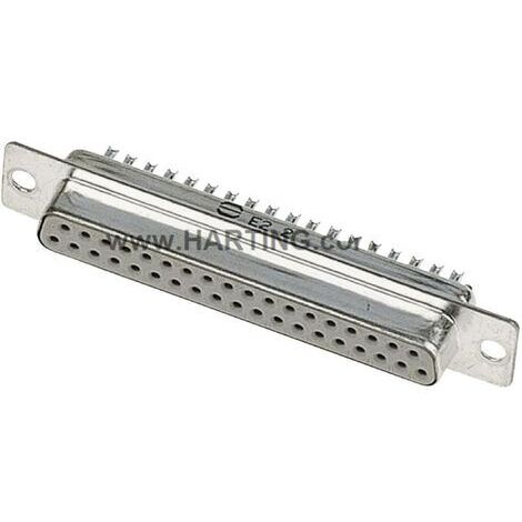 Embase SUB-D femelle 15 pôles HARTING 09672154715 180 ° fût à souder 1 pc(s) D00727 (1/4)