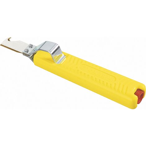Jokari – Pince à dénuder pour câbles ronds Ø 8-28 mm – Lame en acier avec revêtement TiN – Réglage automatique pour coupe circulaire et longitudinale - NO 28 H